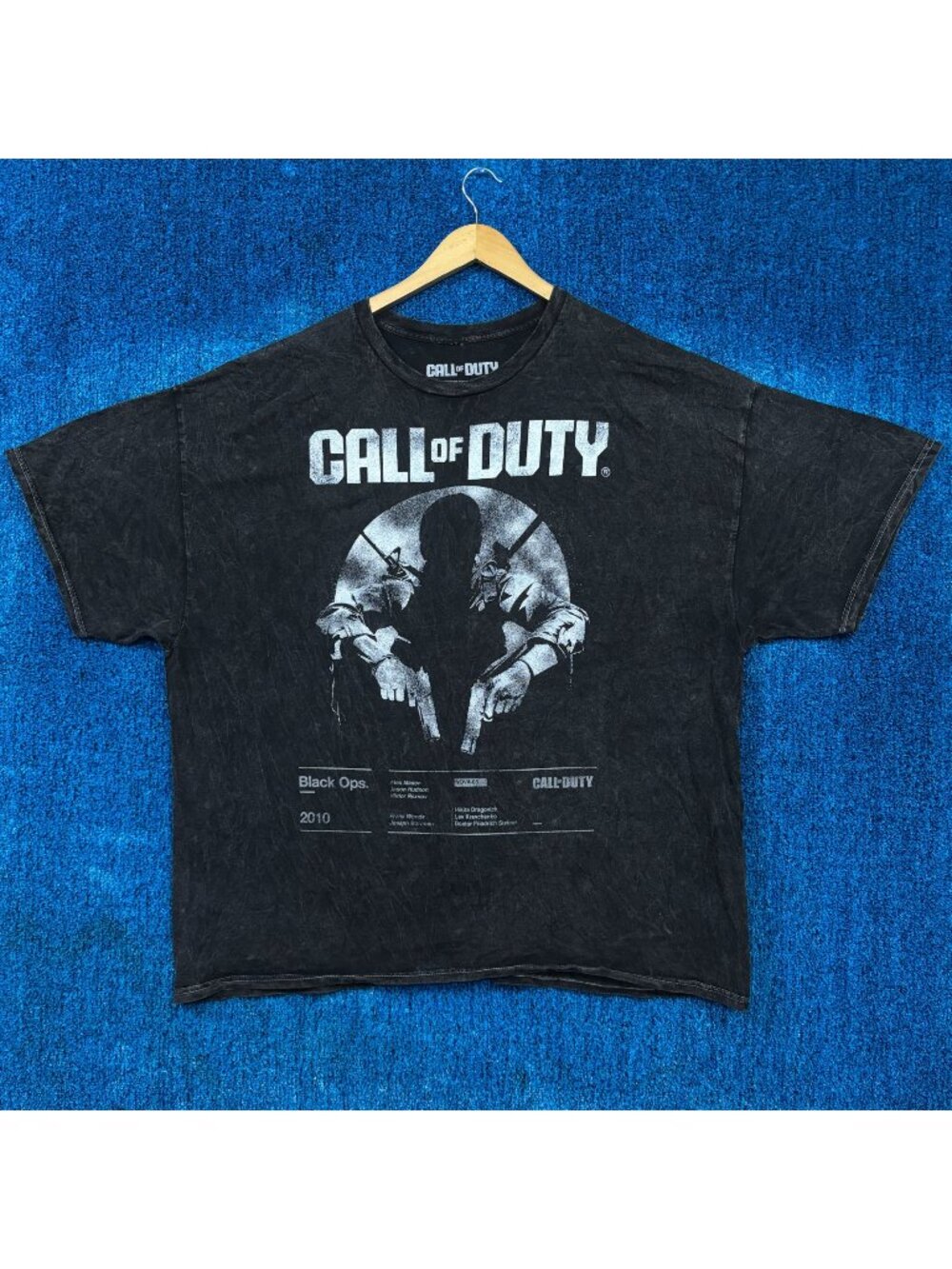 Call Of Duty Black Ops Video Game Mineral Wash T-Shirt Size 2X